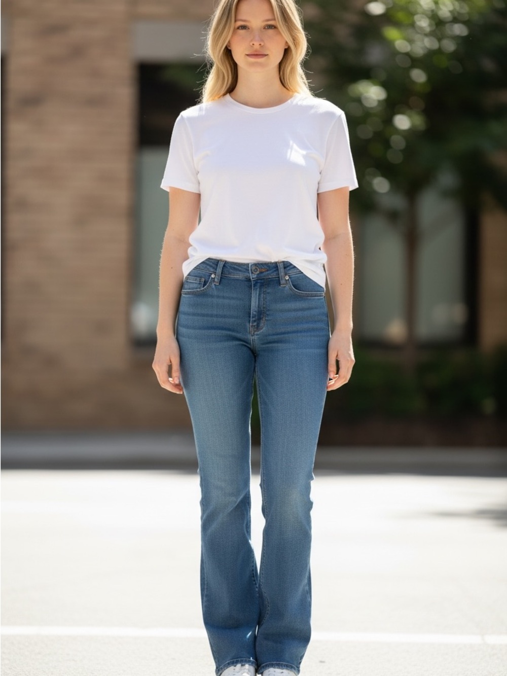 Banana Republic Classic Mid-Rise Blue Women's jeans with flare